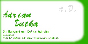 adrian dutka business card