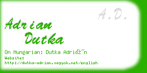 adrian dutka business card